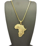 Godly  Gold African Pendant & Chain Set