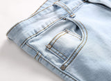 Men's Slim Fit Destroyed Ripped Jeans