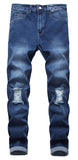 Men's Slim Fit Destroyed Ripped Jeans