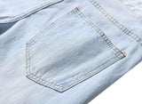 Men's Slim Fit Destroyed Ripped Jeans