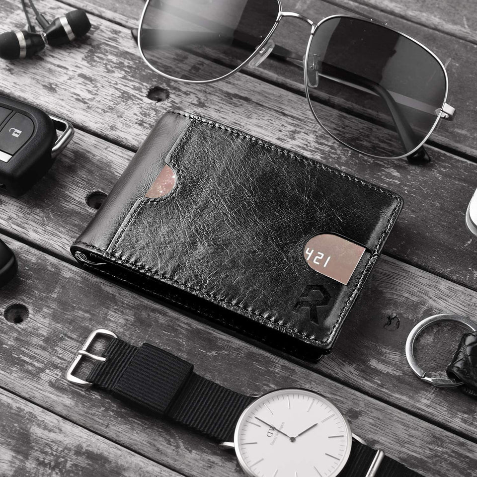 The Minimalist Leather Wallet With Clip and RFID Blocking Technology
