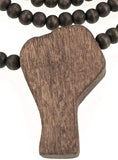 Black Power Fist All Natural Wood Pendant & Necklace