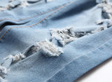 Men's Slim Fit Destroyed Ripped Jeans