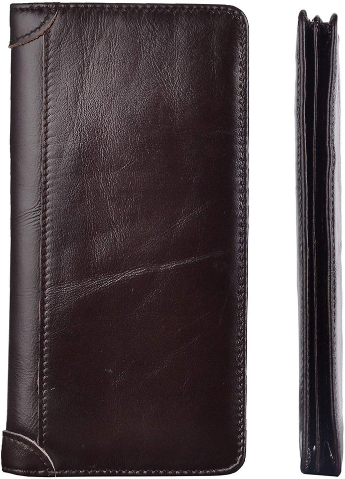 Kings Vintage Genuine Leather Long Wallets Bifold Wallet