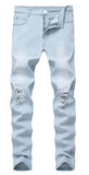 Men's Slim Fit Destroyed Ripped Jeans