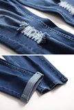 Men's Slim Fit Destroyed Ripped Jeans