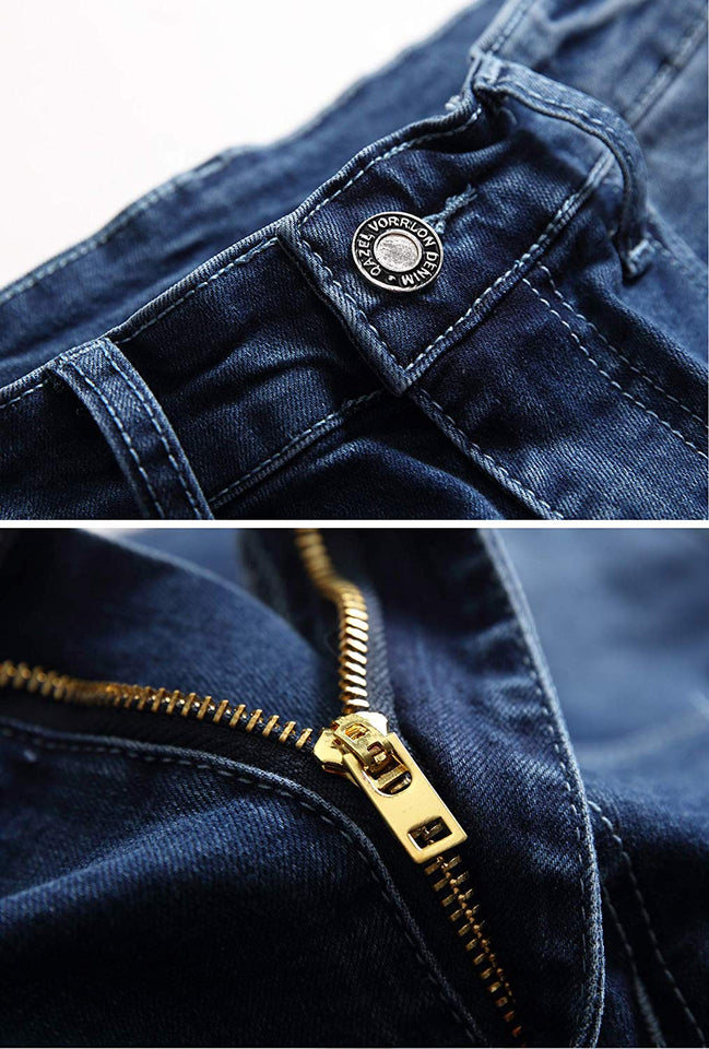 Men's Slim Fit Destroyed Ripped Jeans