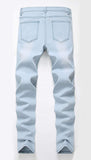 Men's Slim Fit Destroyed Ripped Jeans