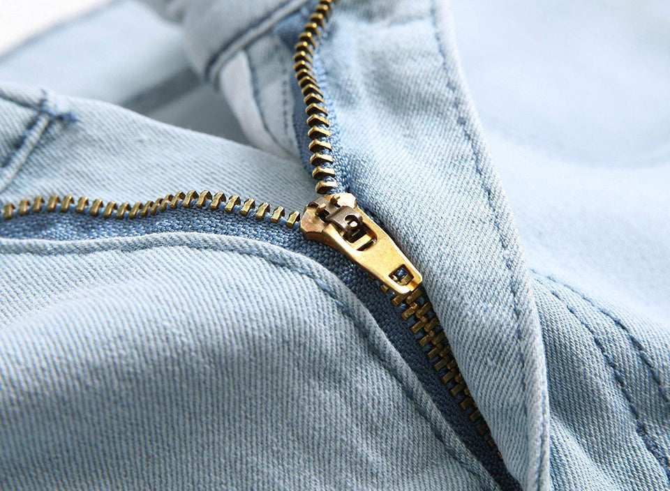 Men's Slim Fit Destroyed Ripped Jeans