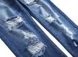 Men's Slim Fit Destroyed Ripped Jeans