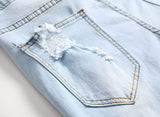 Men's Slim Fit Destroyed Ripped Jeans