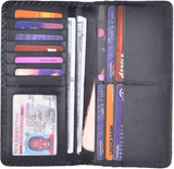 Kings Vintage Genuine Leather Long Wallets Bifold Wallet