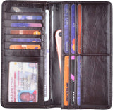 Kings Vintage Genuine Leather Long Wallets Bifold Wallet