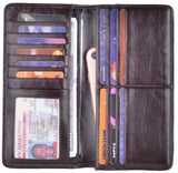 Kings Vintage Genuine Leather Long Wallets Bifold Wallet