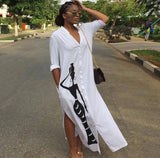 Queen Nerfetiti Button Down Dress