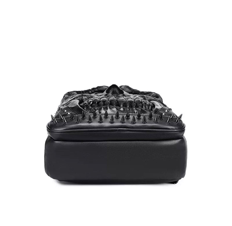 Leather Skull Backpack
