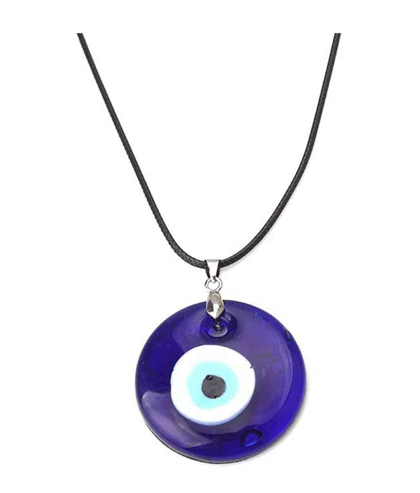 Evil Eye Leather Rope Necklace