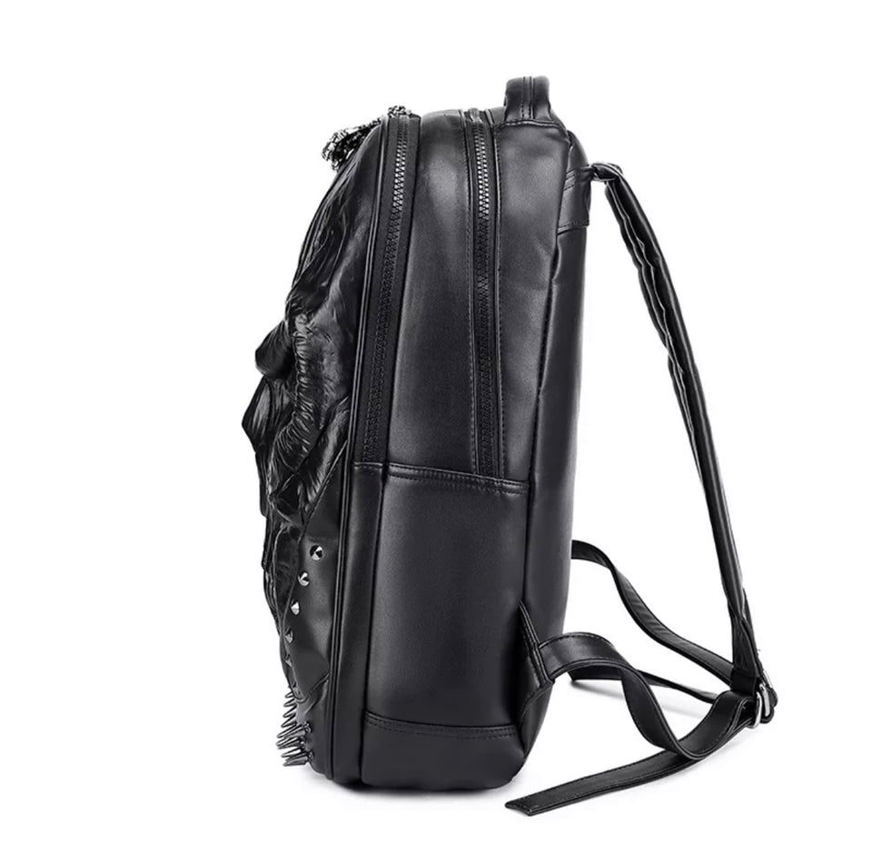 Leather Skull Backpack