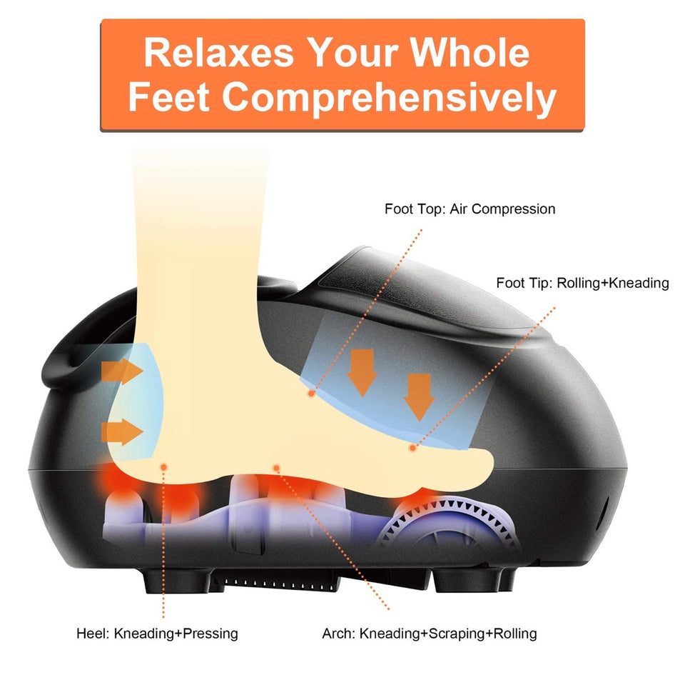 Black Dollar Foot Massager Machine (Fits to size 12)