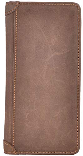 Kings Vintage Genuine Leather Long Wallets Bifold Wallet