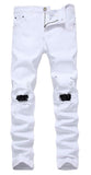 Men's Slim Fit Destroyed Ripped Jeans