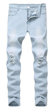Men's Slim Fit Destroyed Ripped Jeans