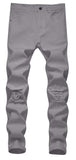 Men's Slim Fit Destroyed Ripped Jeans