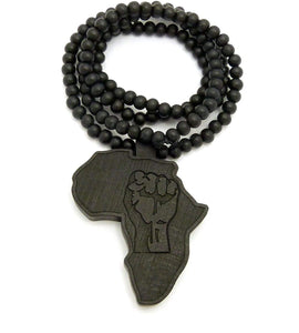 Africa Black Fist Necklace Pendant