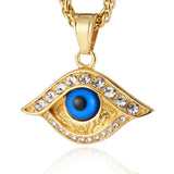 18k Gold Plated Iced Out Eye of Horus Egypt