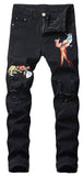 Men's Slim Fit Destroyed Ripped Jeans