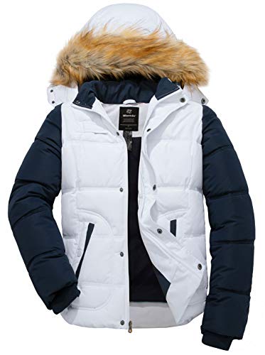 Men's Winter Puffer Coat Casual Fur Hooded Warm Outwear Jacket